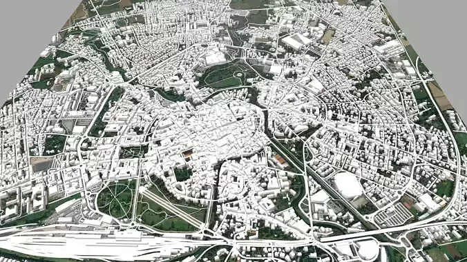 Cityscape Vicenza Venice Italy 3D model