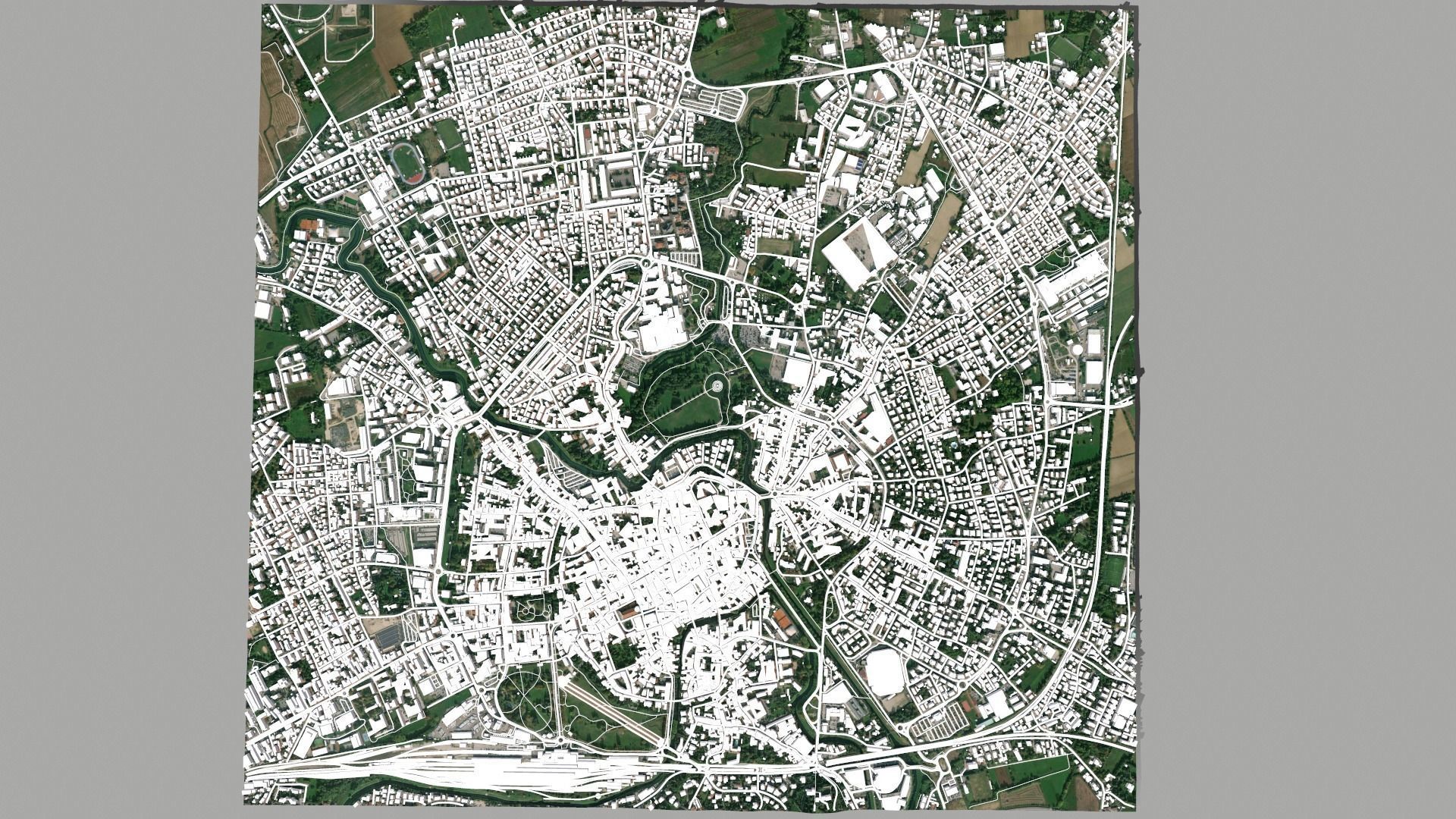 Cityscape Vicenza Venice Italy 3D model_2