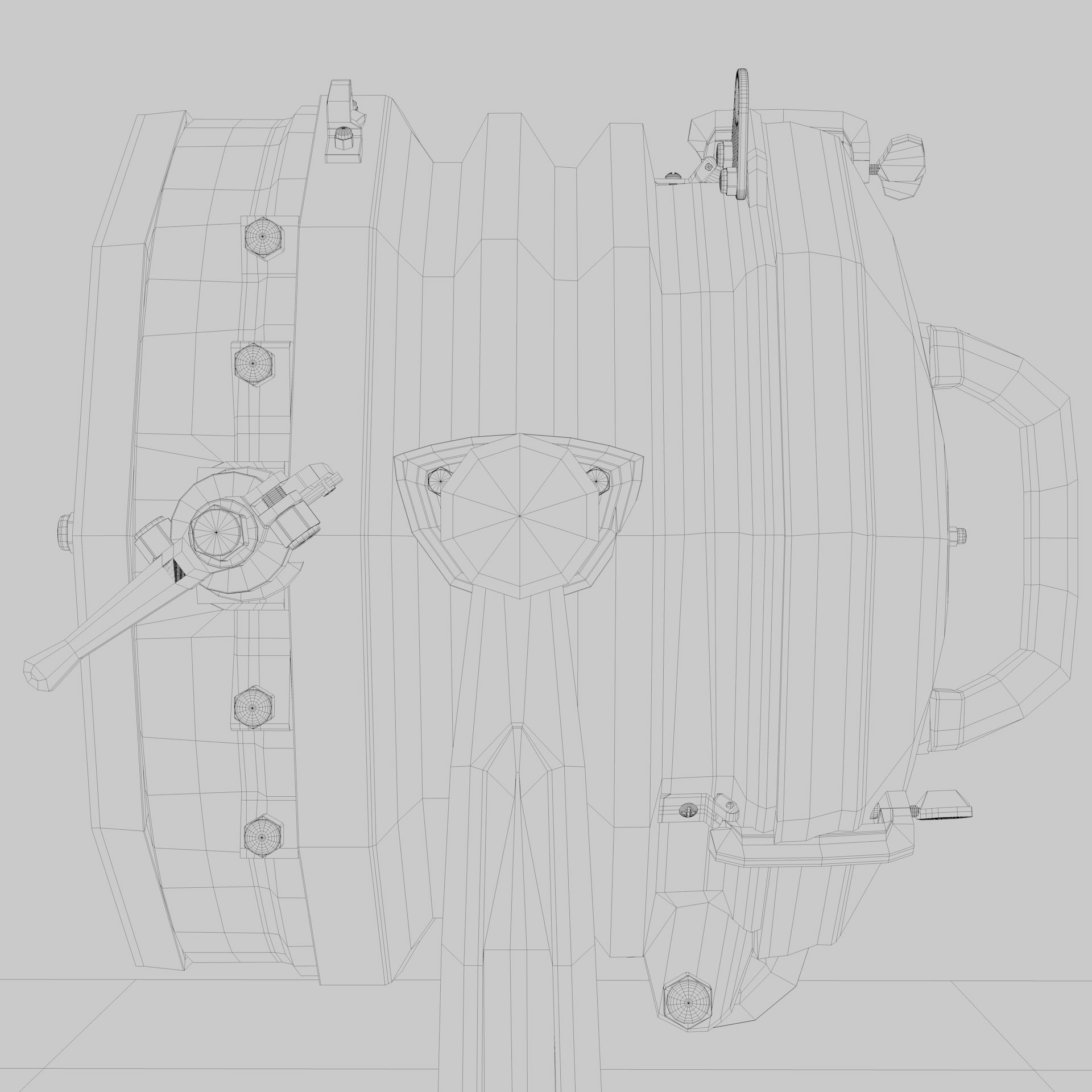 Nautical Spot Light Tripod Floor Lamp 3D model_14