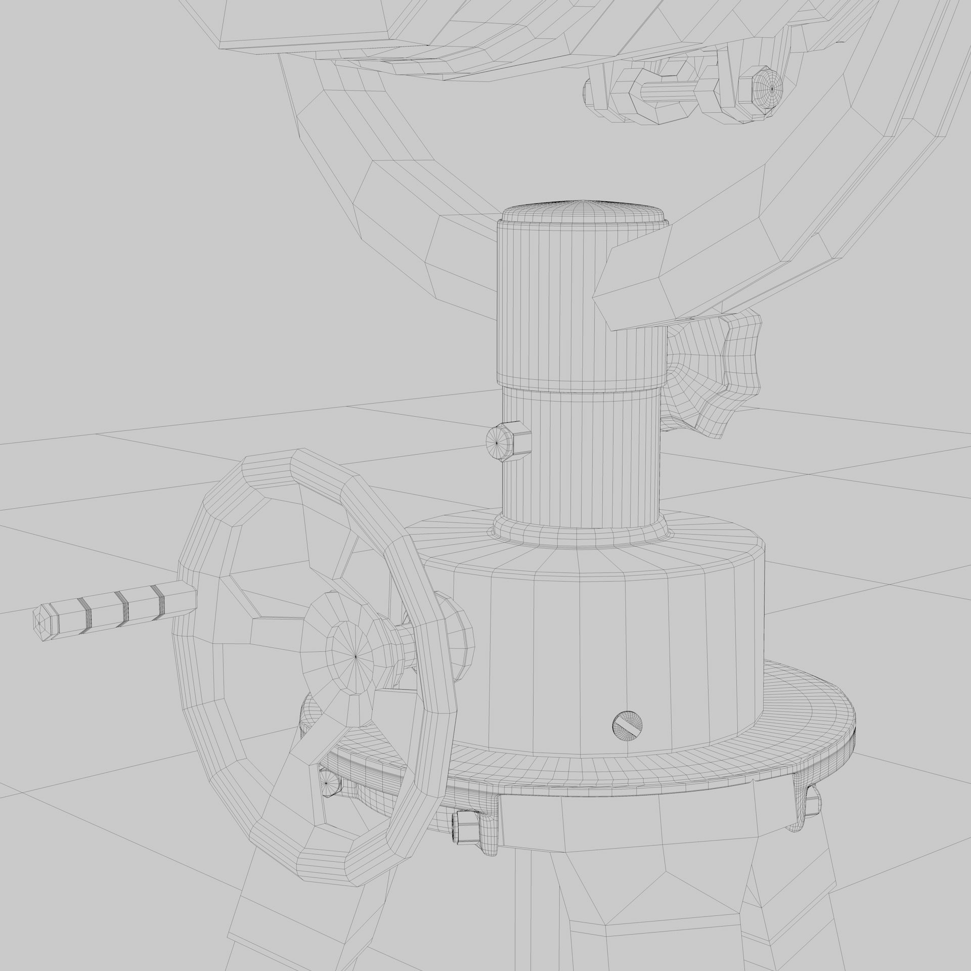 Nautical Spot Light Tripod Floor Lamp 3D model_15