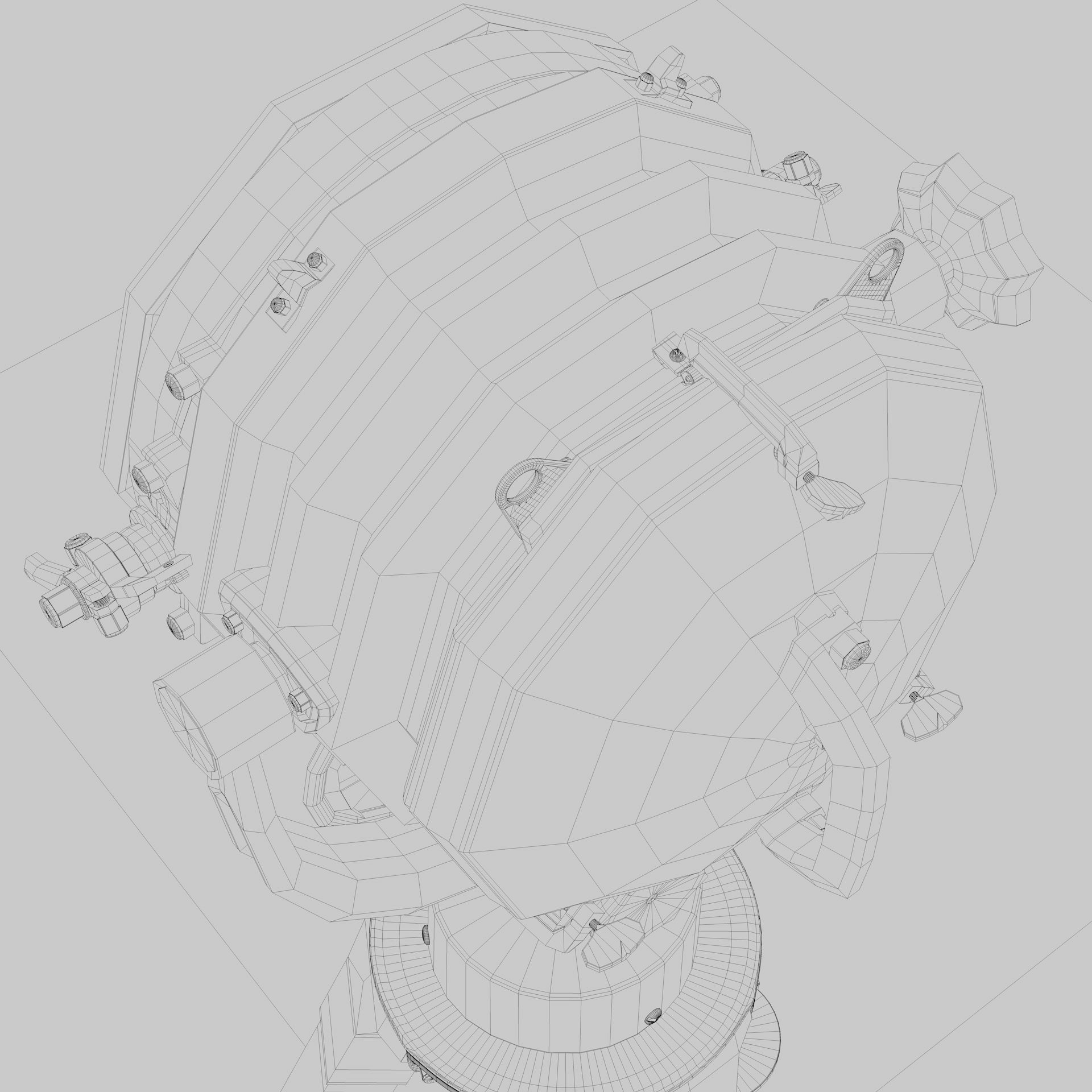 Nautical Spot Light Tripod Floor Lamp 3D model_12