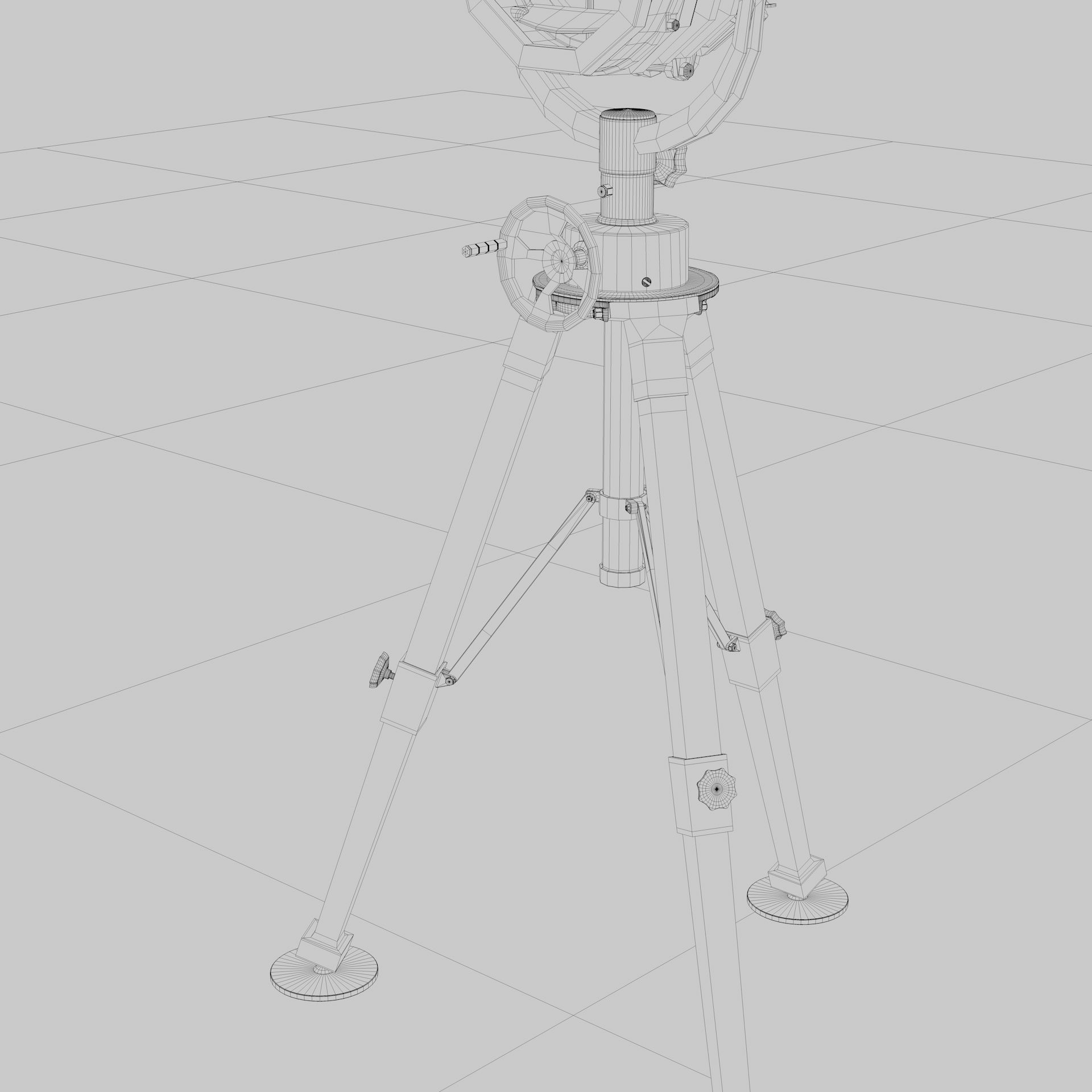 Nautical Spot Light Tripod Floor Lamp 3D model_10