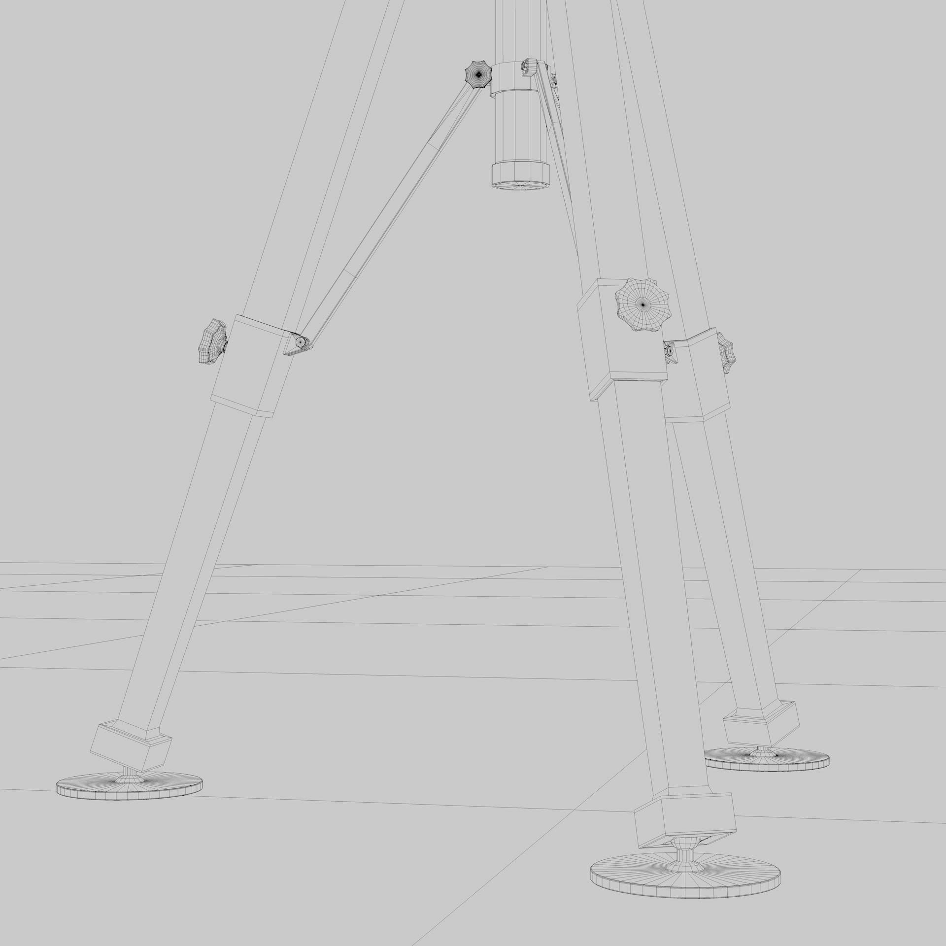 Nautical Spot Light Tripod Floor Lamp 3D model_11