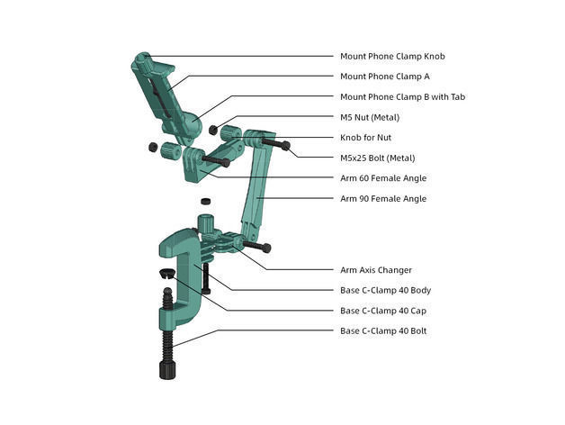 Modular Mounting 3D print model_5