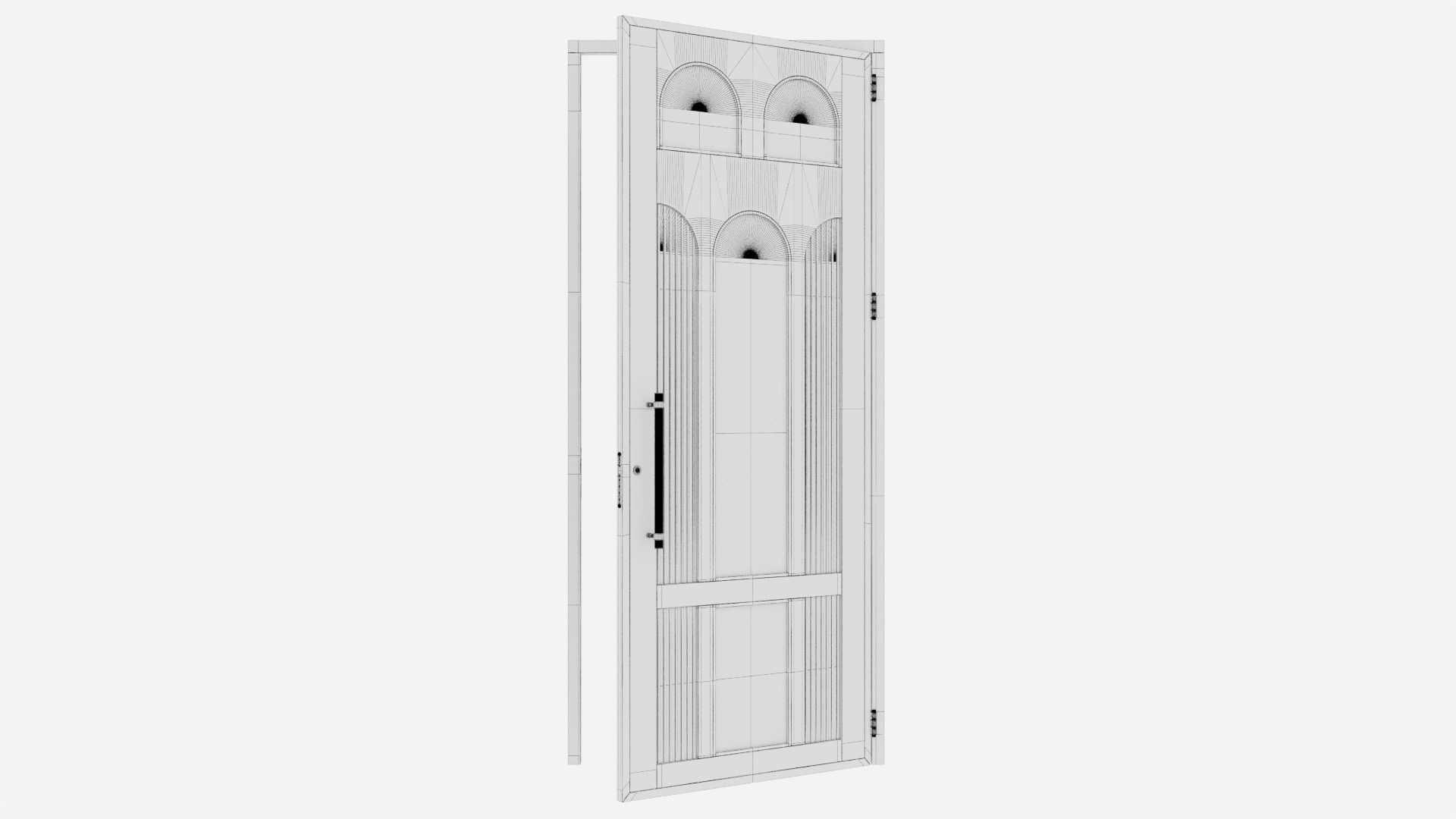Aluminium door 362 3D model_5