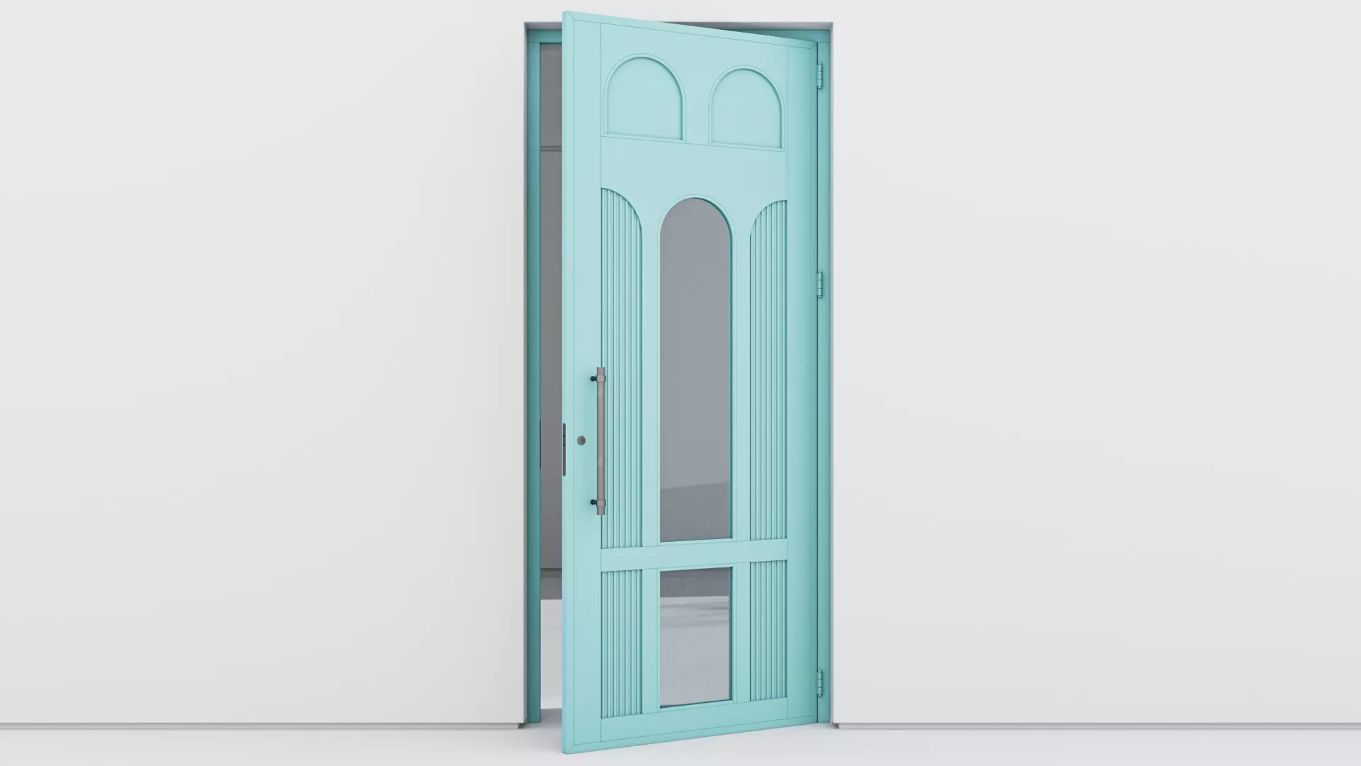 Aluminium door 362 3D model_0