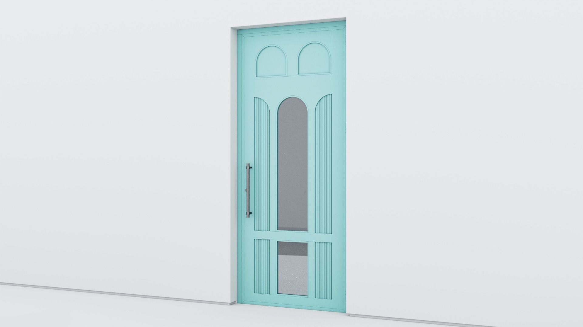 Aluminium door 362 3D model_1