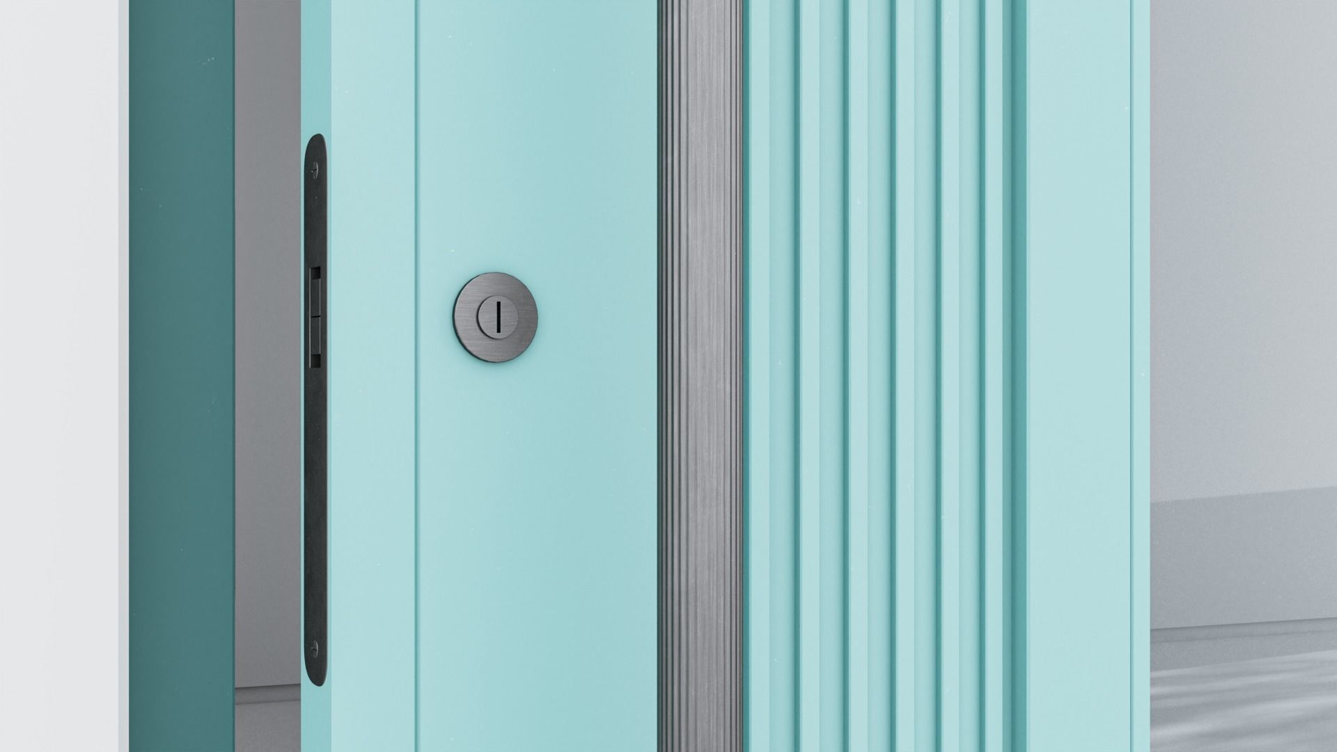 Aluminium door 362 3D model_4