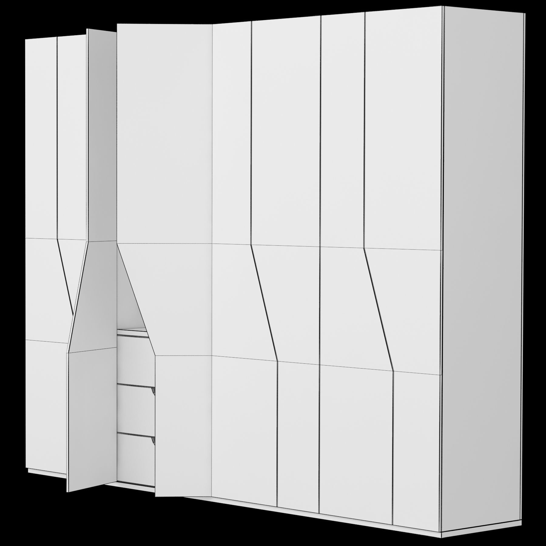 Furniture shelf 006 3D model_4