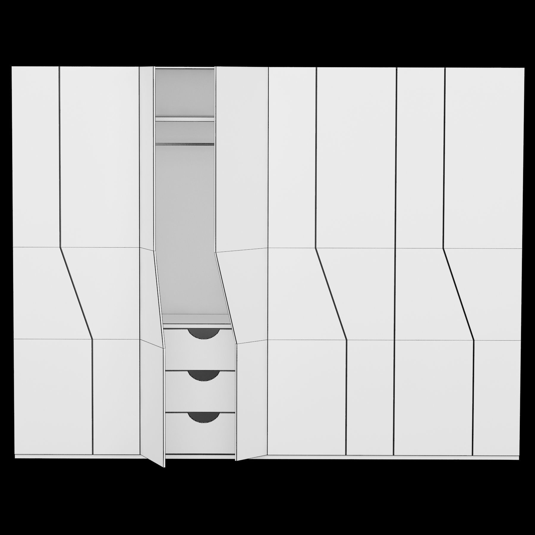 Furniture shelf 006 3D model_3