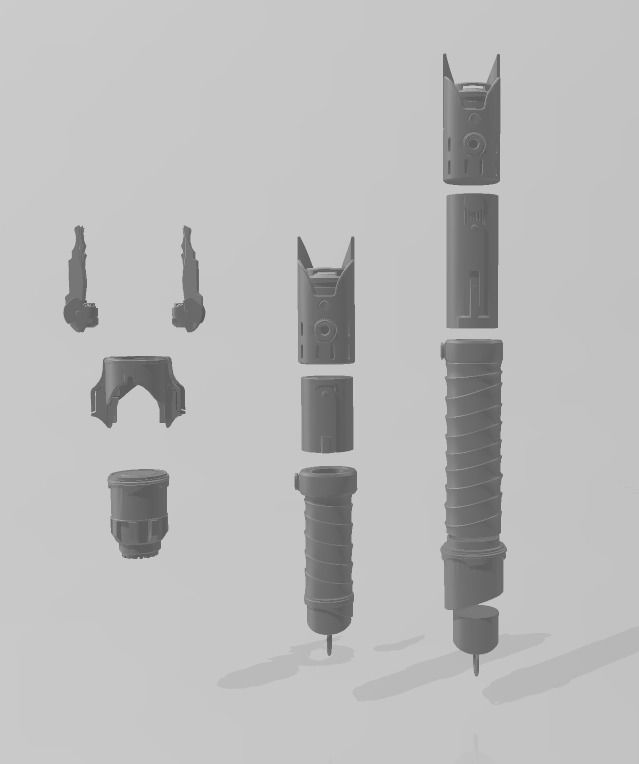 Jedi Survivor Diligence lightsaber 3D print model_2