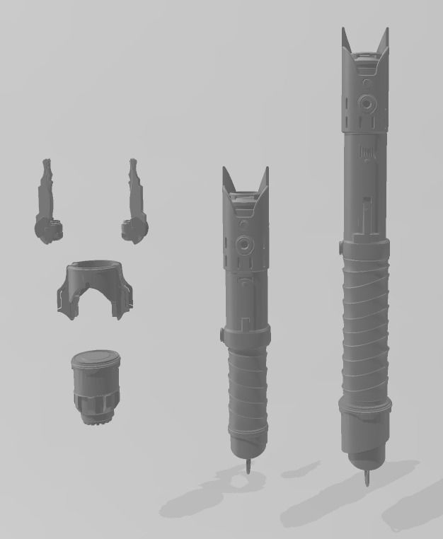 Jedi Survivor Diligence lightsaber 3D print model_1