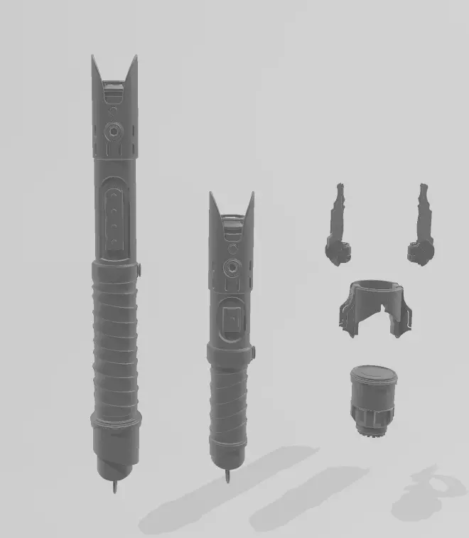 Jedi Survivor Diligence lightsaber 3D print model_0