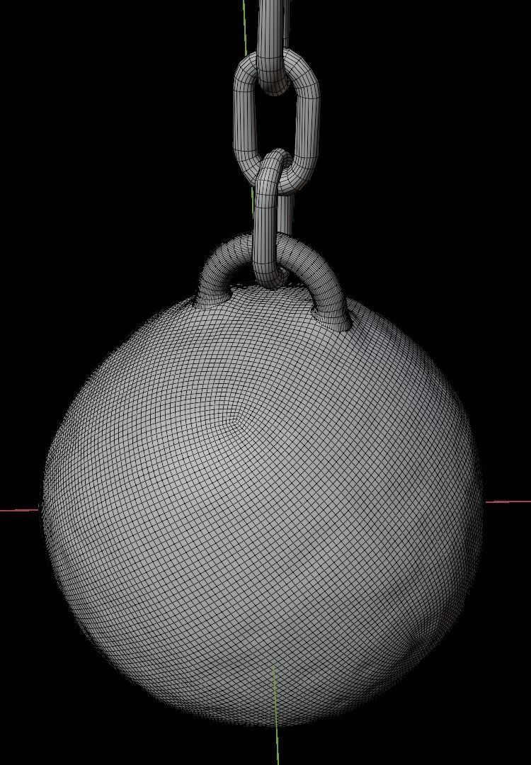 Simple BALL and CHAIN model Free 3D model_6