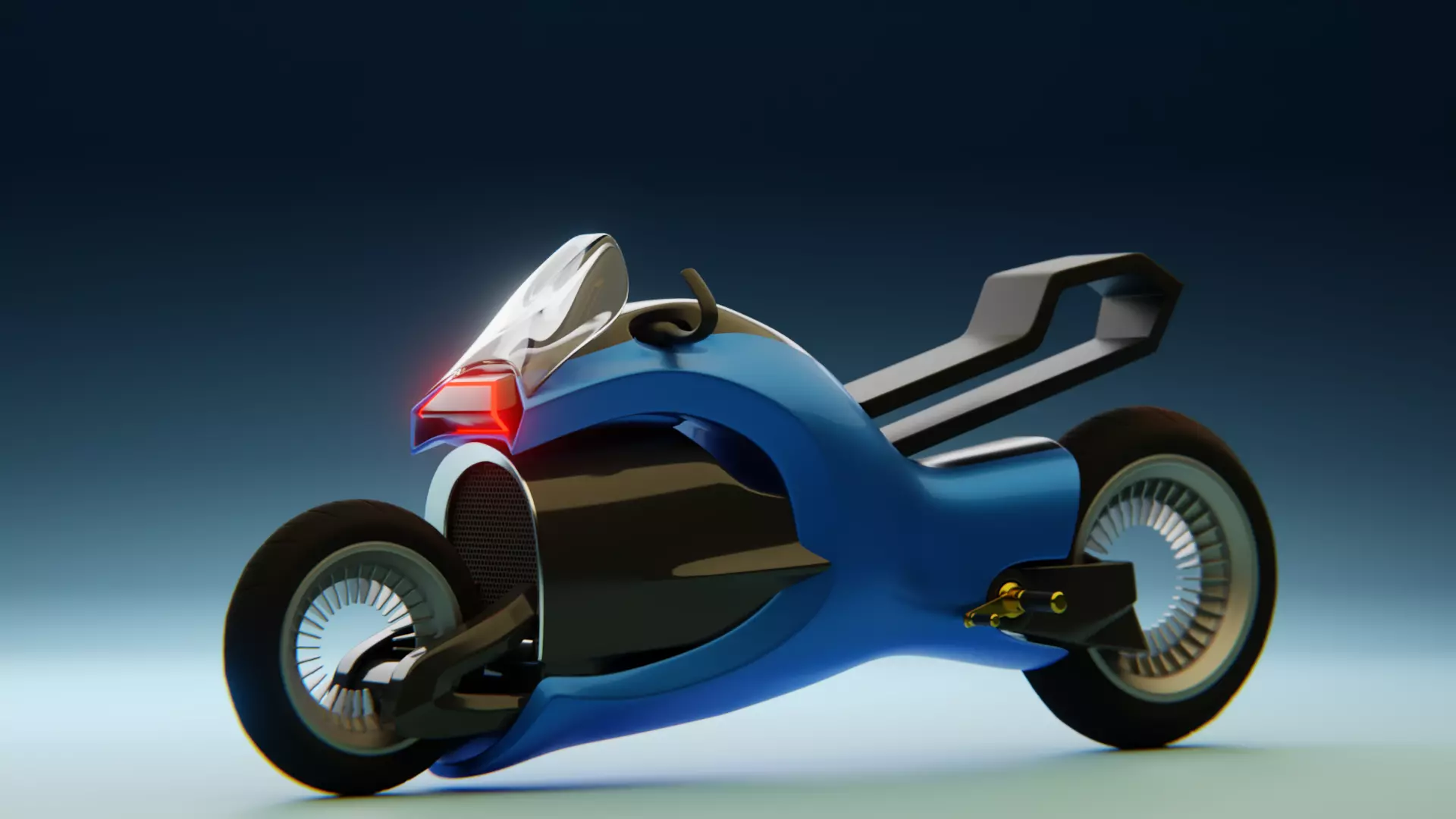 Futuristic Hover Bike - Stylized Sci-Fi Motorcycle 3D Model 3D model