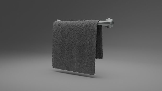 Towel on a Rack  Free low-poly 3D model