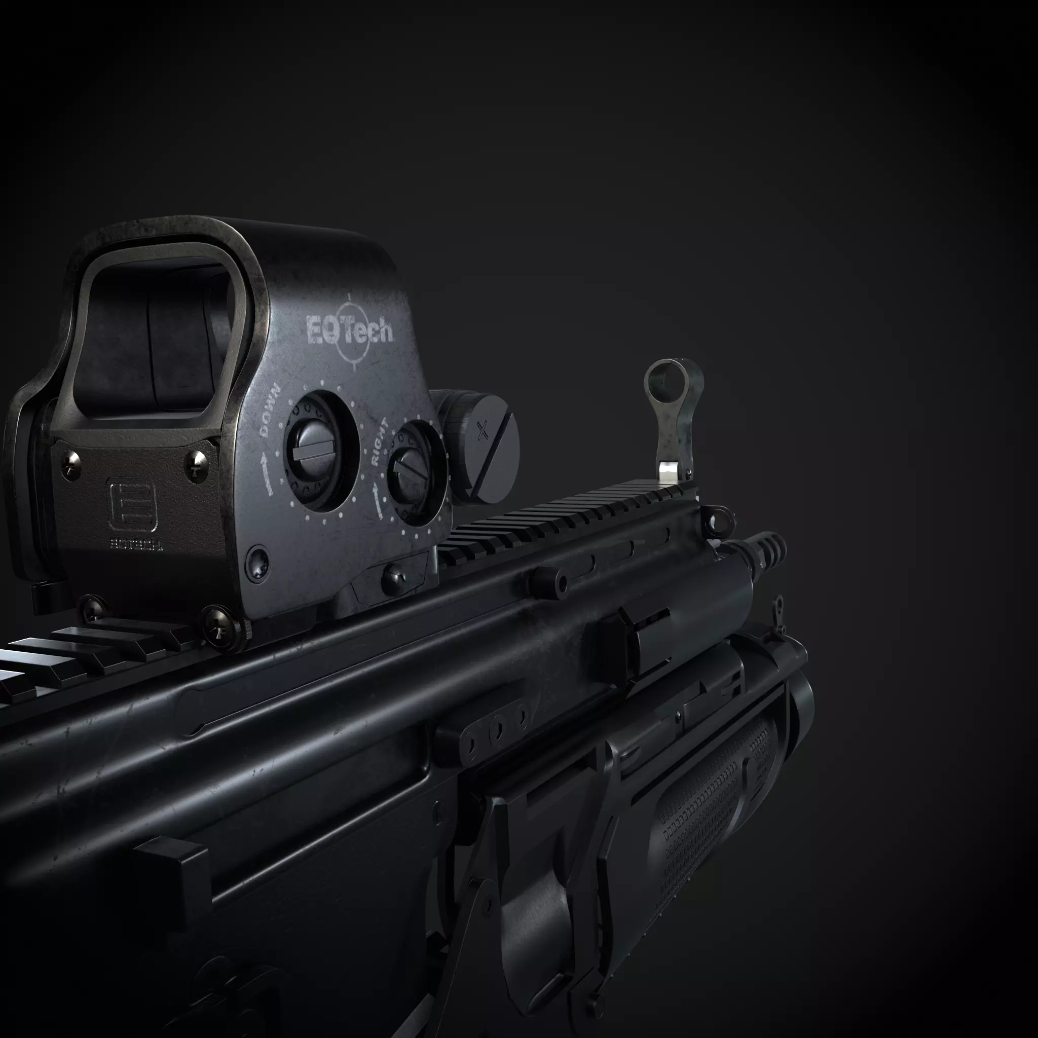 Fn scar Low-poly 3D model_0