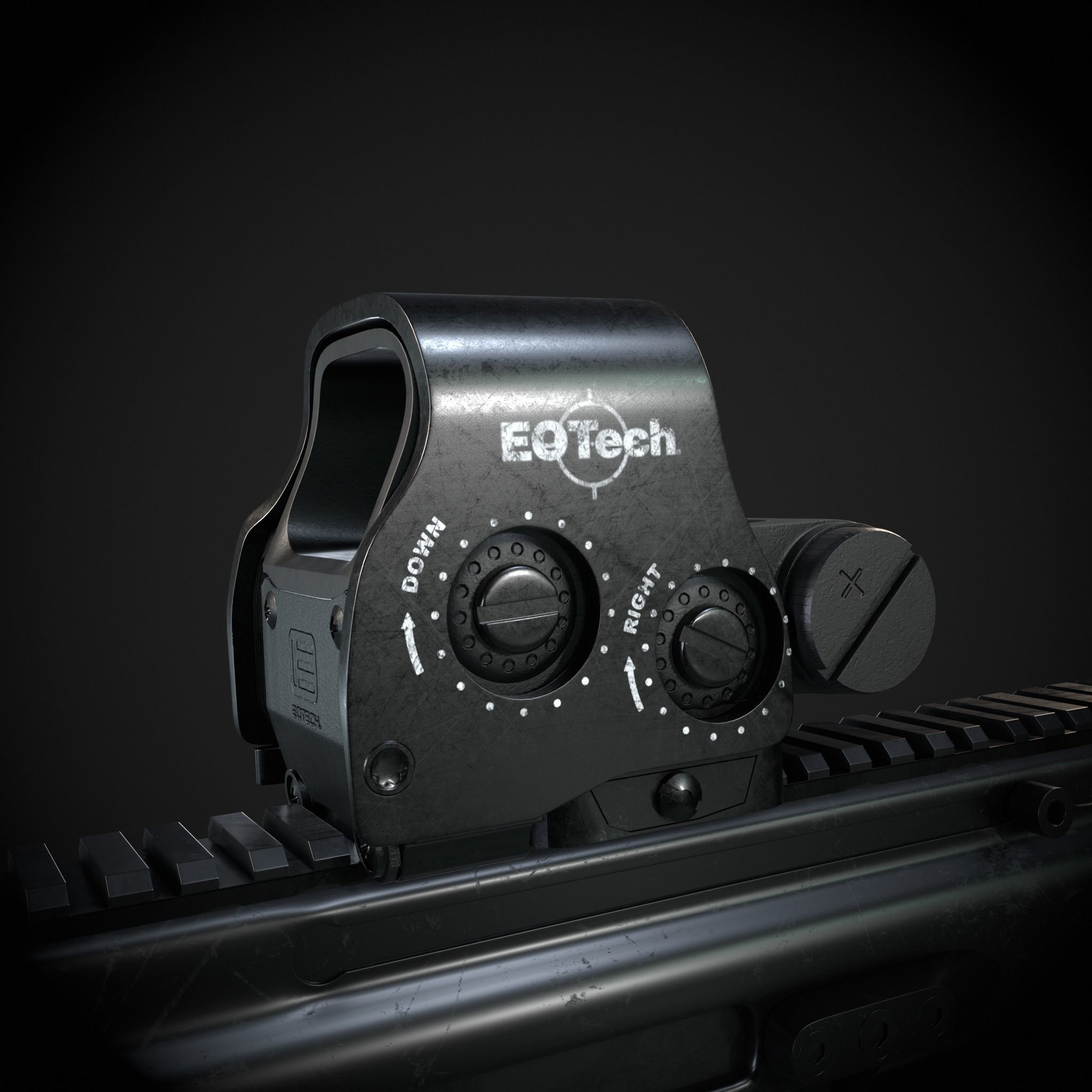 Fn scar Low-poly 3D model_3