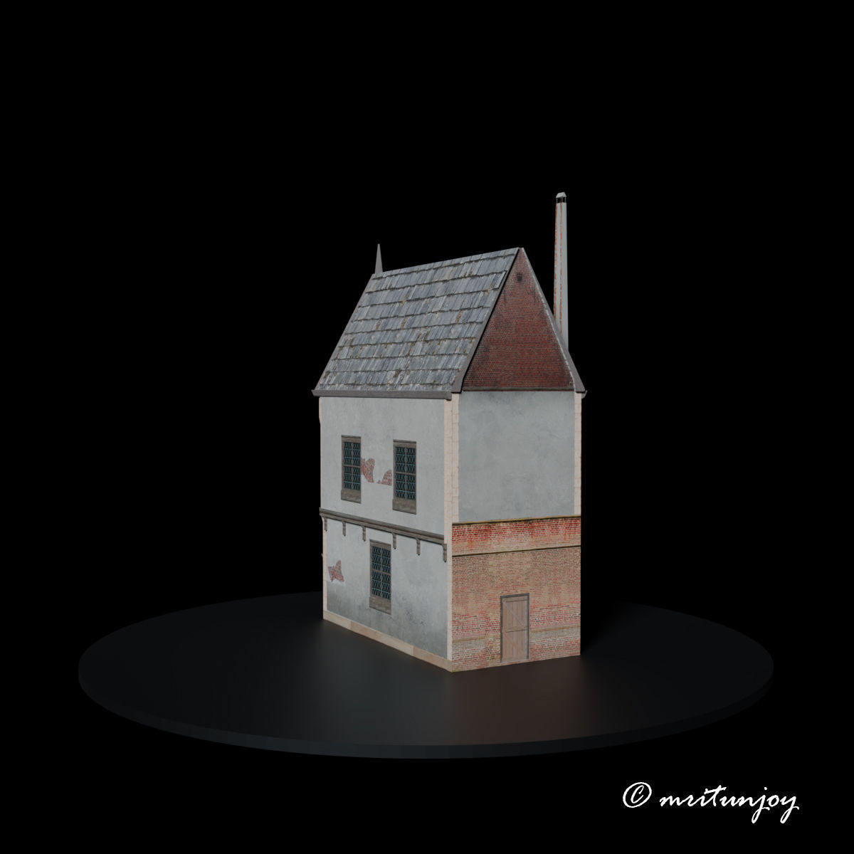 Medieval Building 3D model_2