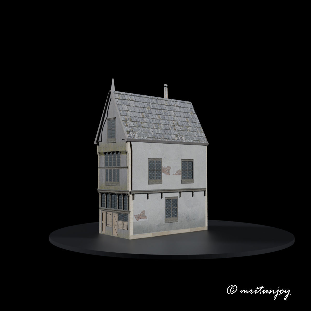 Medieval Building 3D model_1
