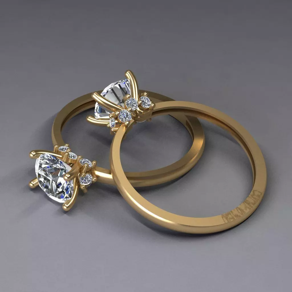 Gem ring Free 3D print model_0