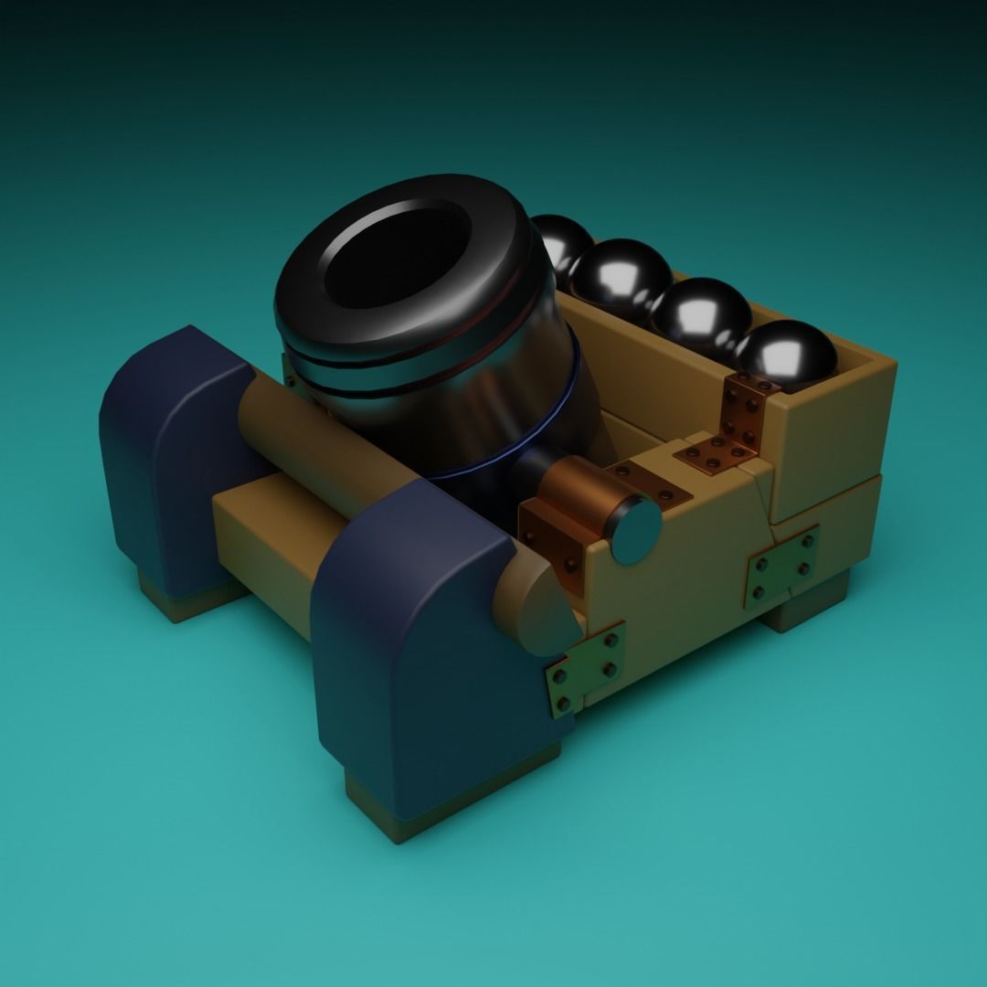 Cannon 3D model_4