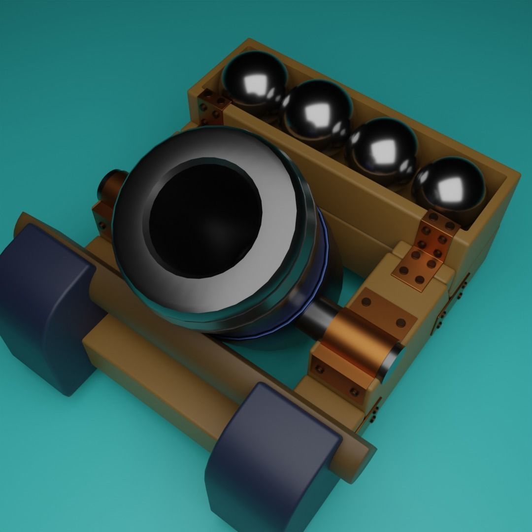 Cannon 3D model_3