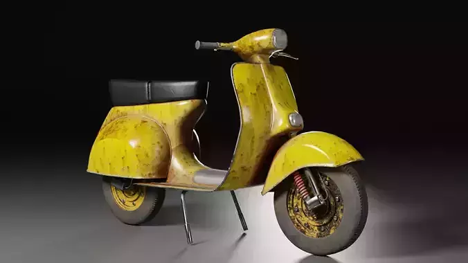 Abandoned Scooter 3d Model by Nikdox