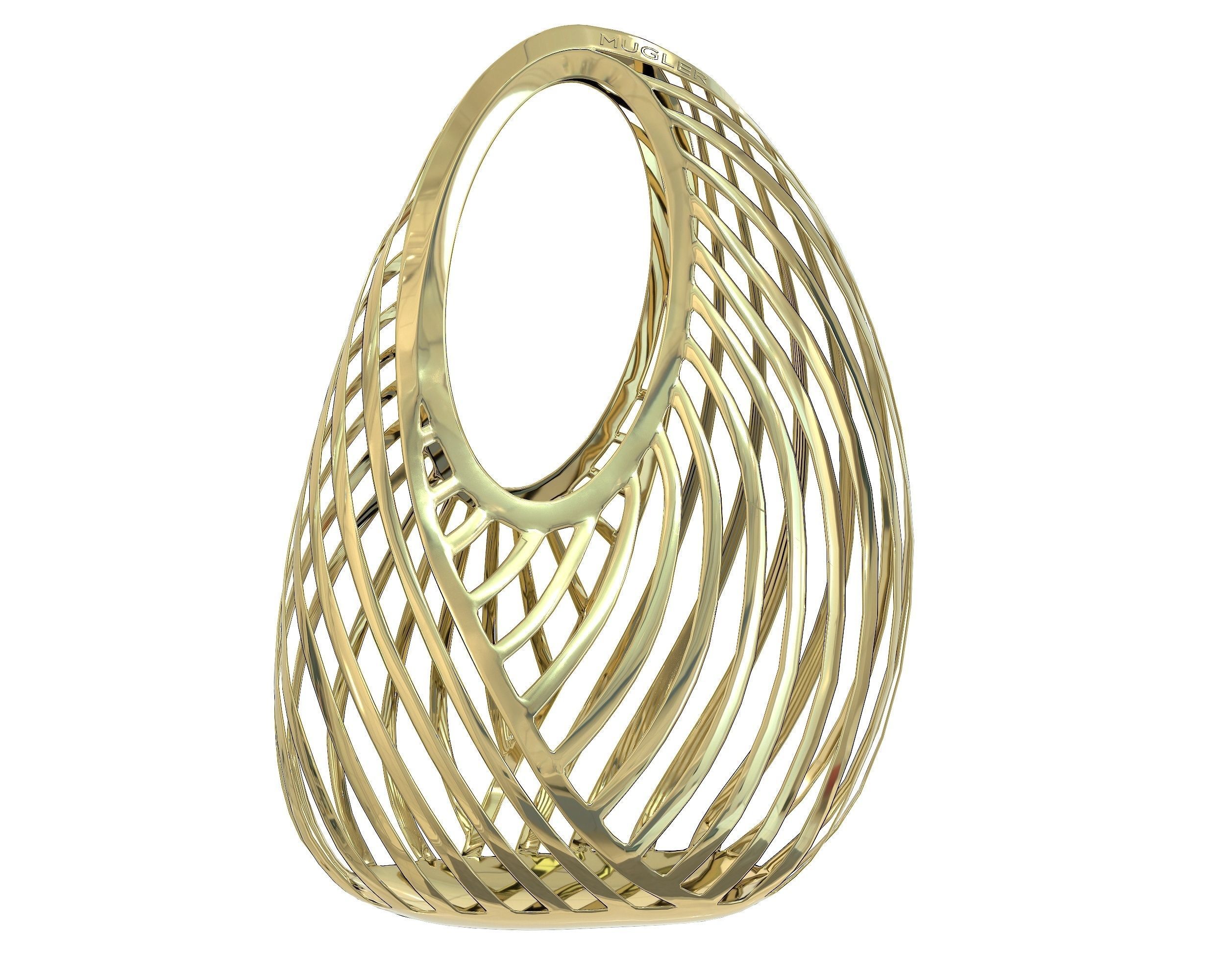 Casey Cadwallader Mugler Spiral Beach Bag Low-poly 3D model_4