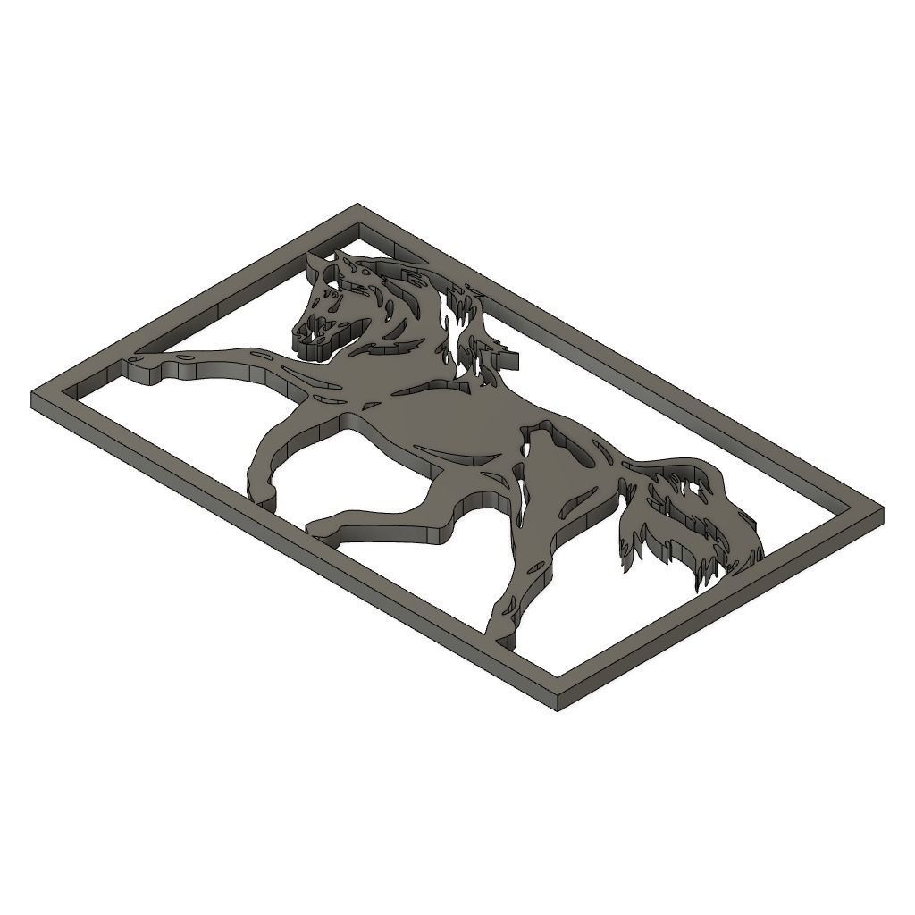 Horse Wall Decoration  3D print model_2