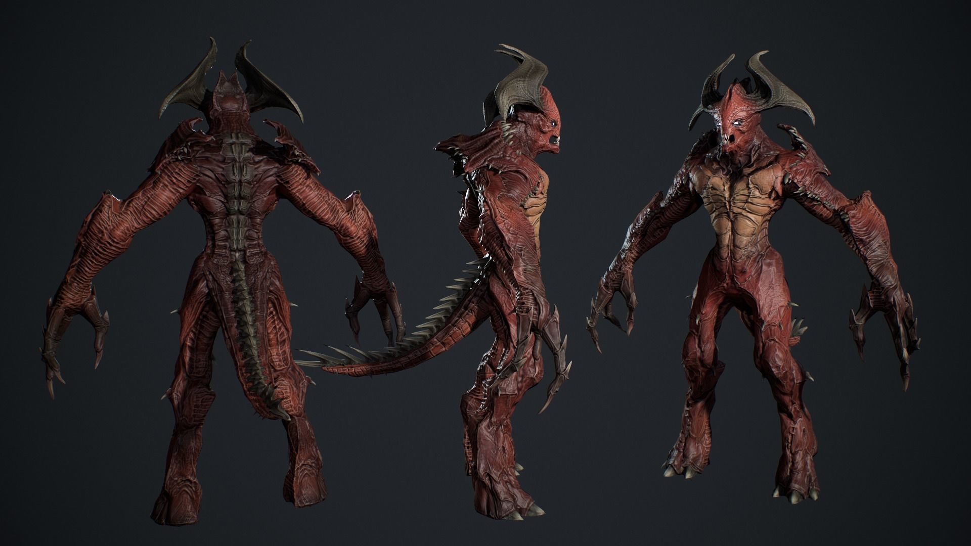 Archdemon 2 Low-poly 3D model_9