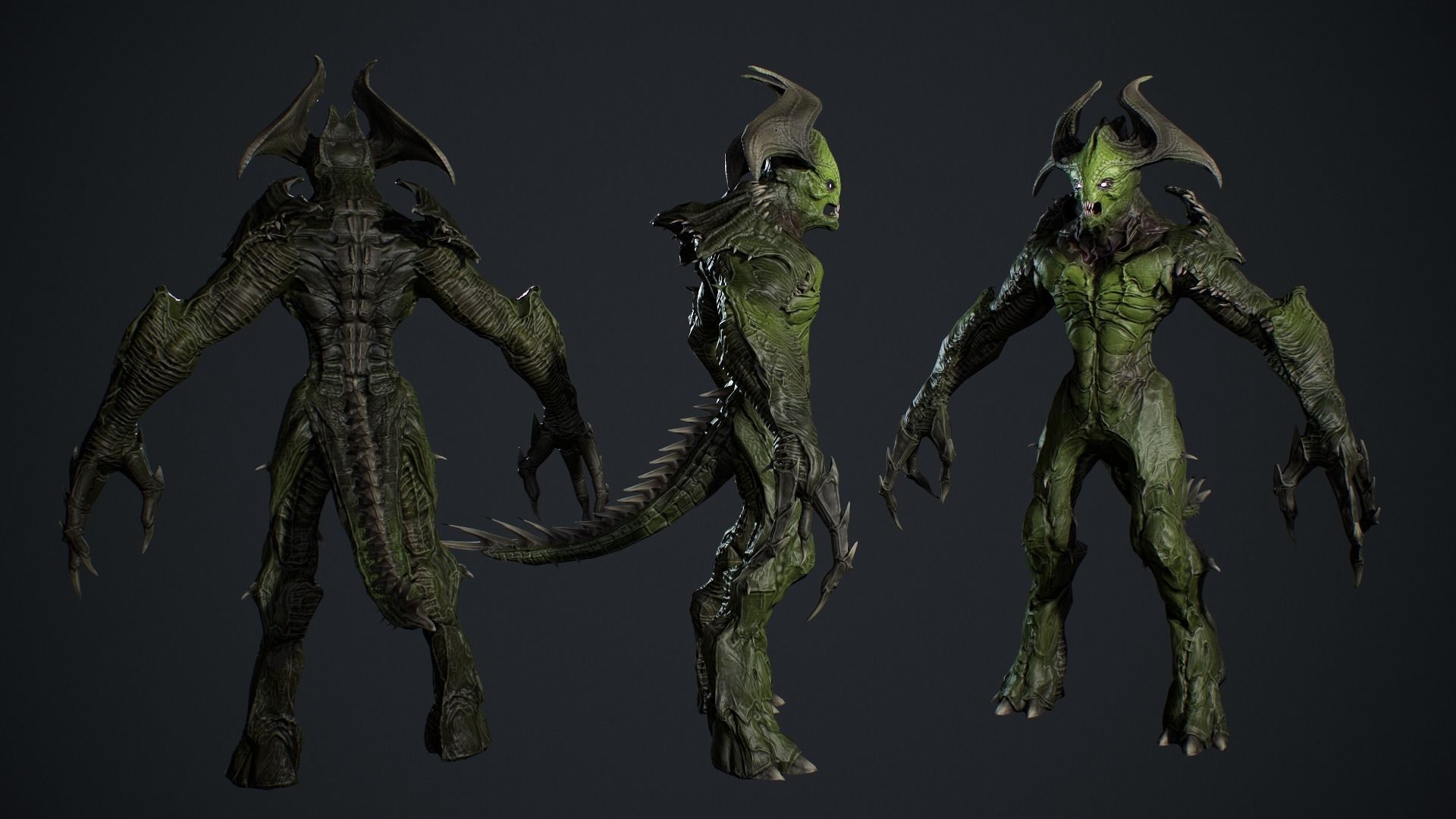 Archdemon 2 Low-poly 3D model_8