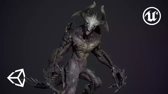 Archdemon 2 Low-poly 3D model