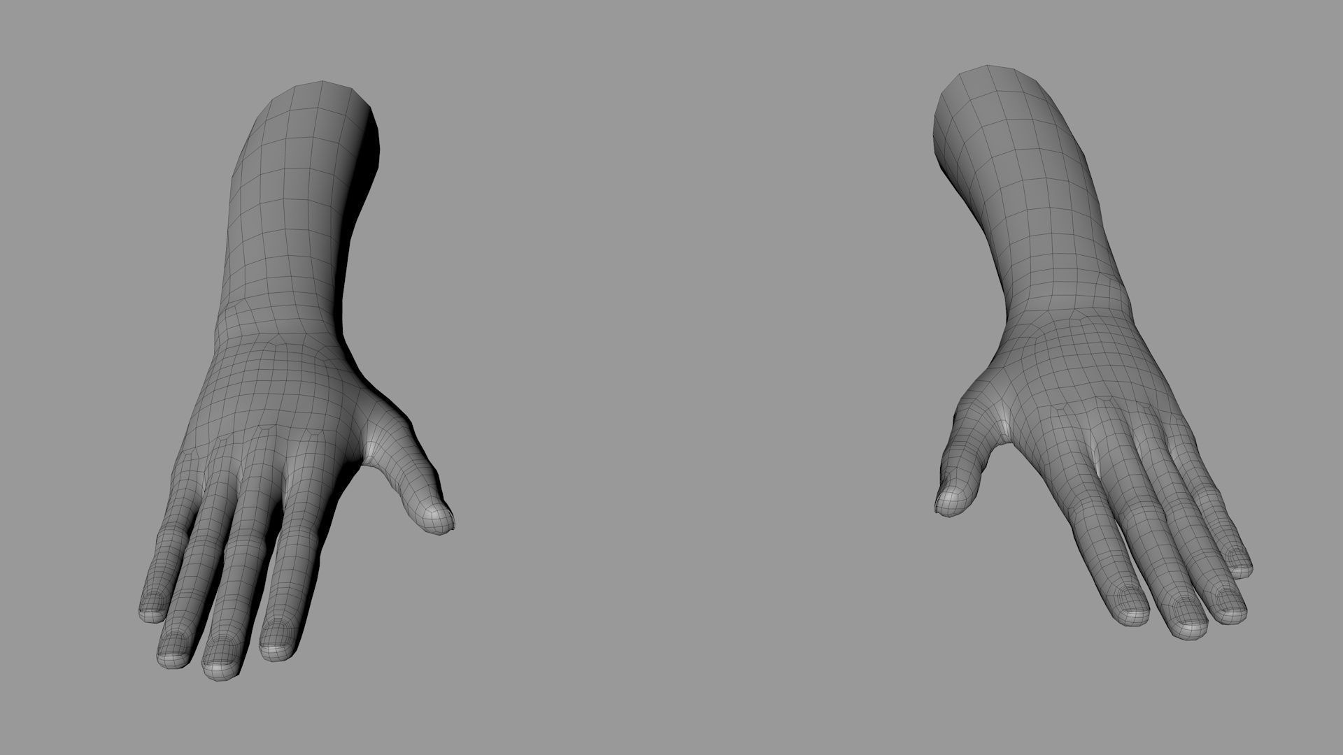 Female Hand Dark Black Skin Rigged for Cinema 4D Low-poly 3D model_19