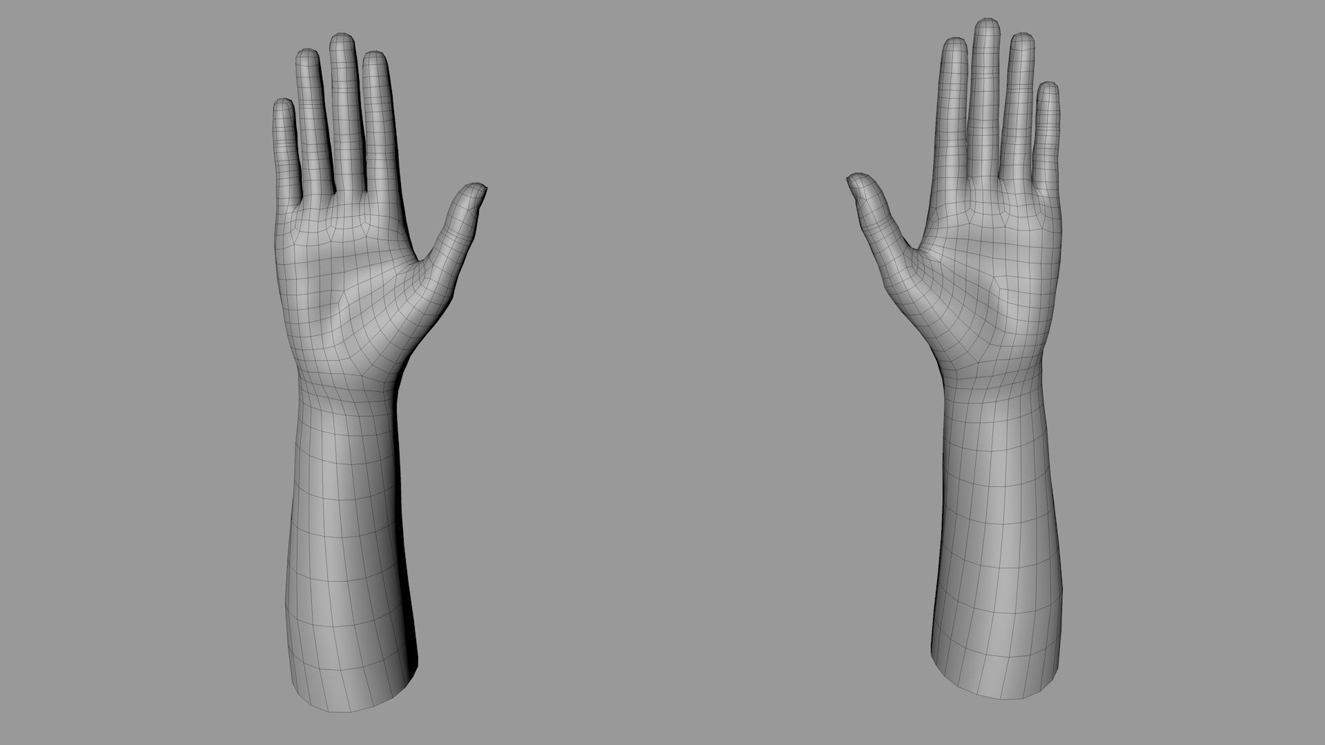 Female Hand Dark Black Skin Rigged for Cinema 4D Low-poly 3D model_20