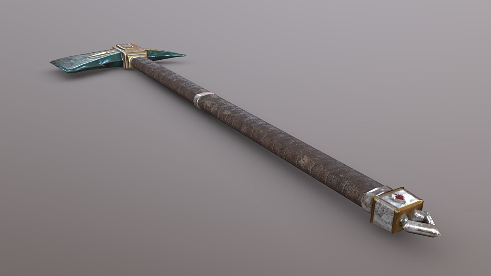Axe - Adamantite Low-poly 3D model_4