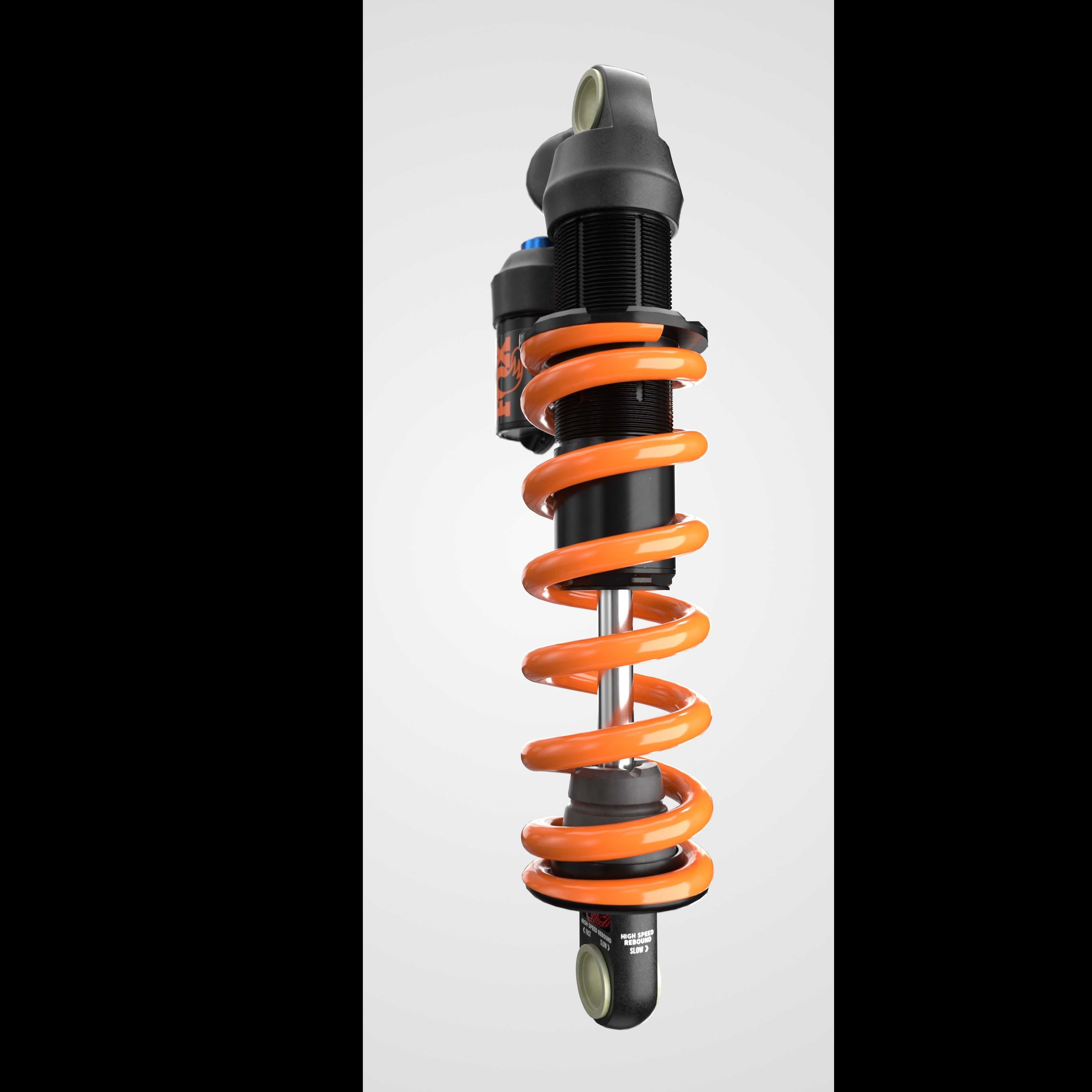 FOX DHX2 coil shock Low-poly 3D model_7