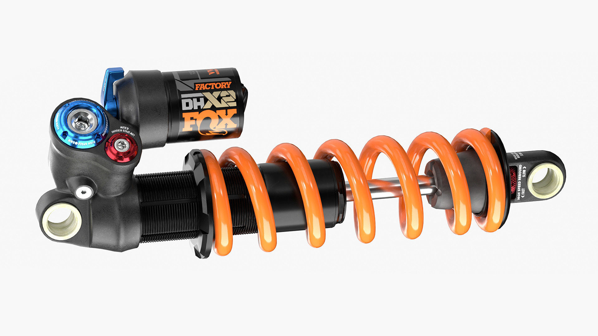 FOX DHX2 coil shock Low-poly 3D model_10