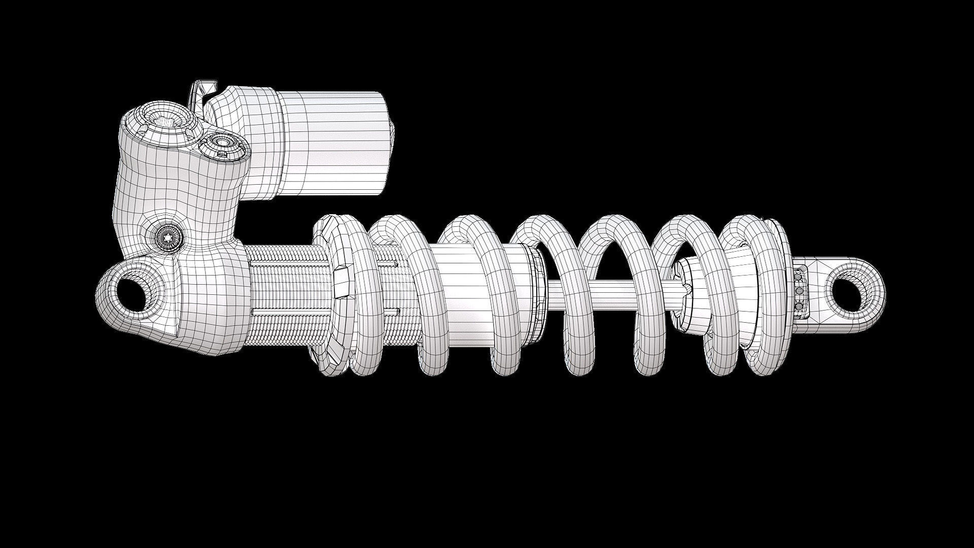 FOX DHX2 coil shock Low-poly 3D model_14