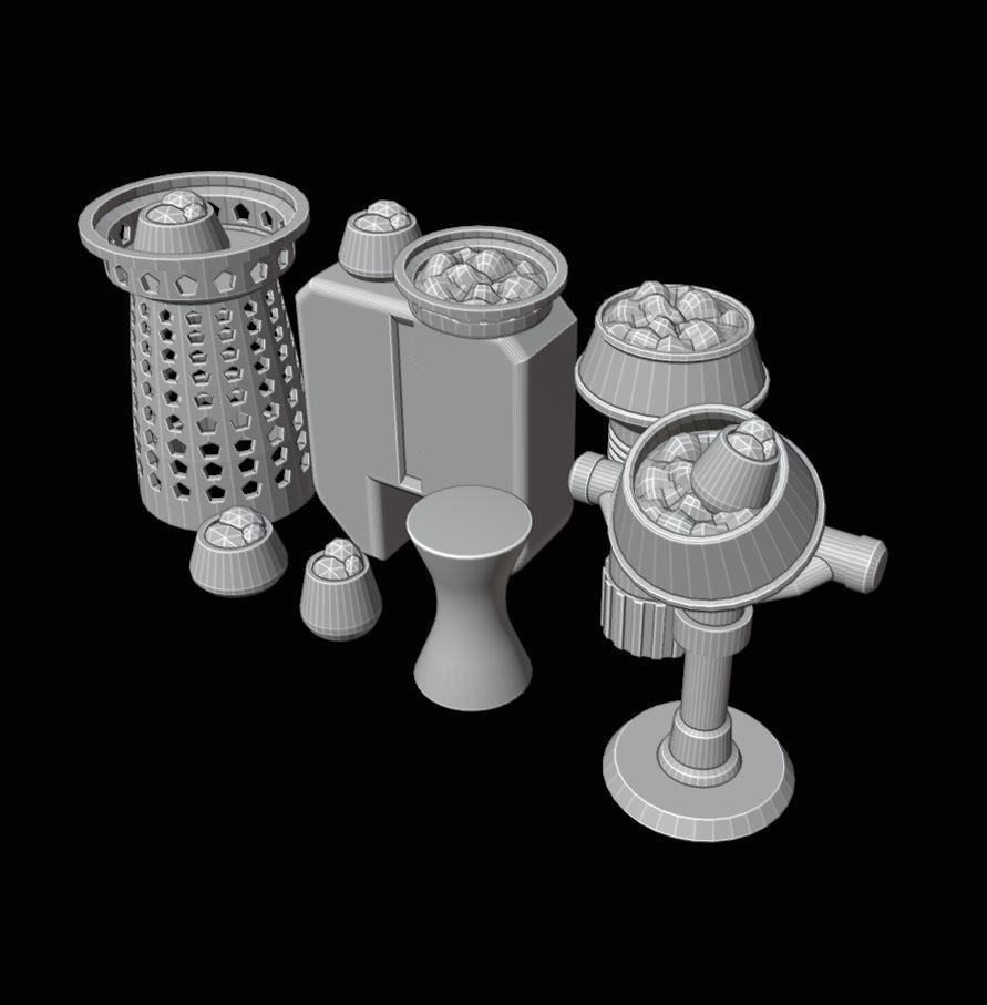 Mos Eisley Street Vendor Props 3D Printable Legion Scale 3D print model_2