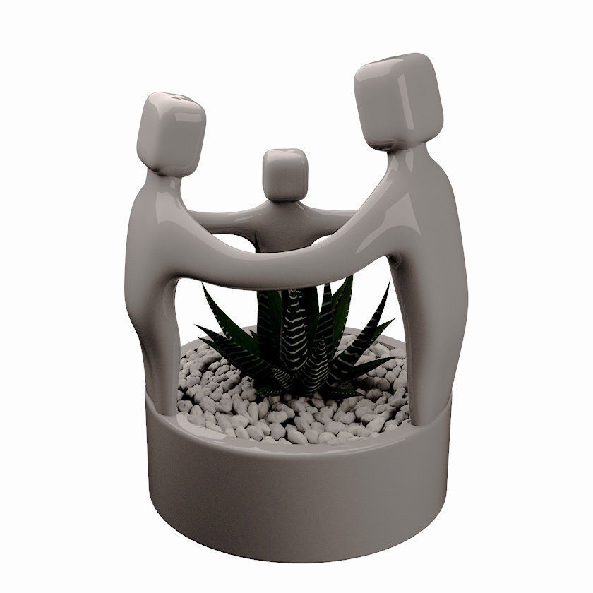 Circle of Family - Protective Sculpture 3D print model_1