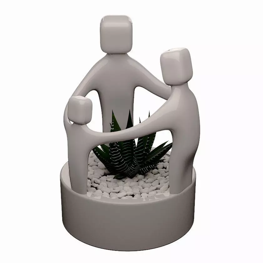 Circle of Family - Protective Sculpture 3D print model_0
