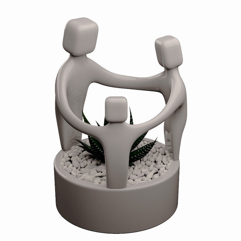 Circle of Family - Protective Sculpture 3D print model_3