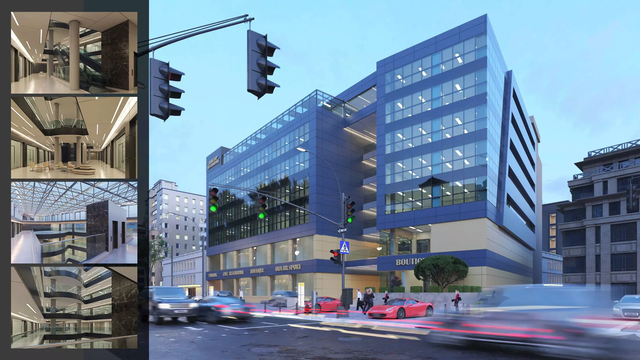 Exterior and interior scene 3D model 3D model_0