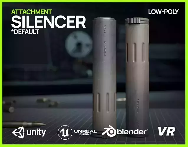 Silencer Ar15 - Sand Low-poly 3D model