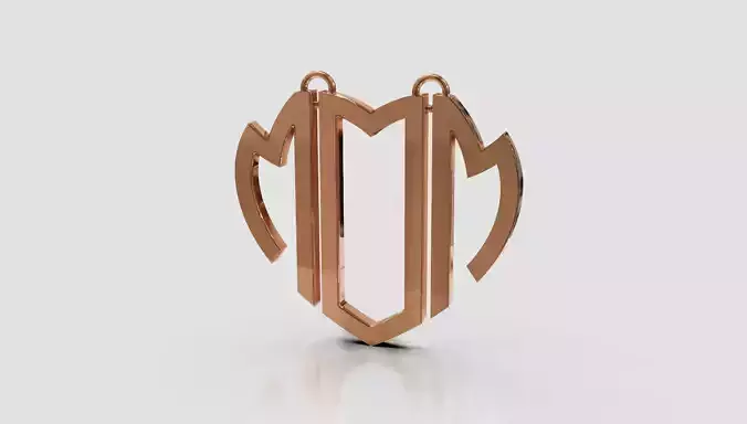 Heart mom pendant necklace