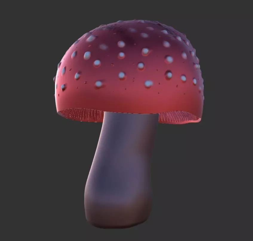 Fly Agaric Mushroom Free 3D model