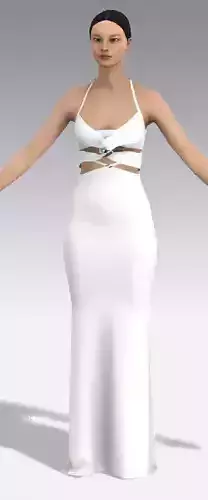 Dress twist detail strap cross detail 