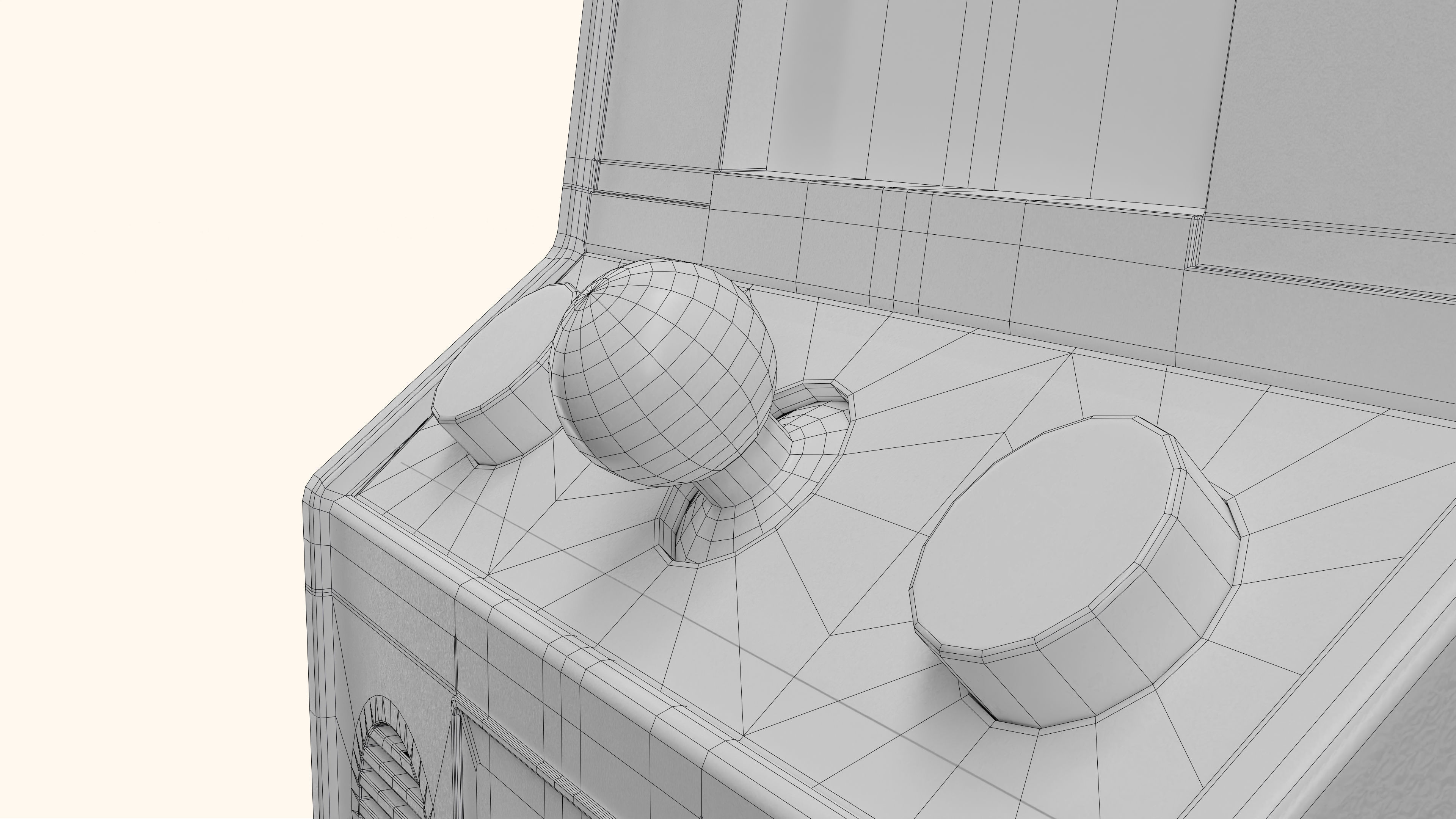 Ms Pacman Mini Arcade Machine Portable Device 3D Model Low-poly 3D model_16