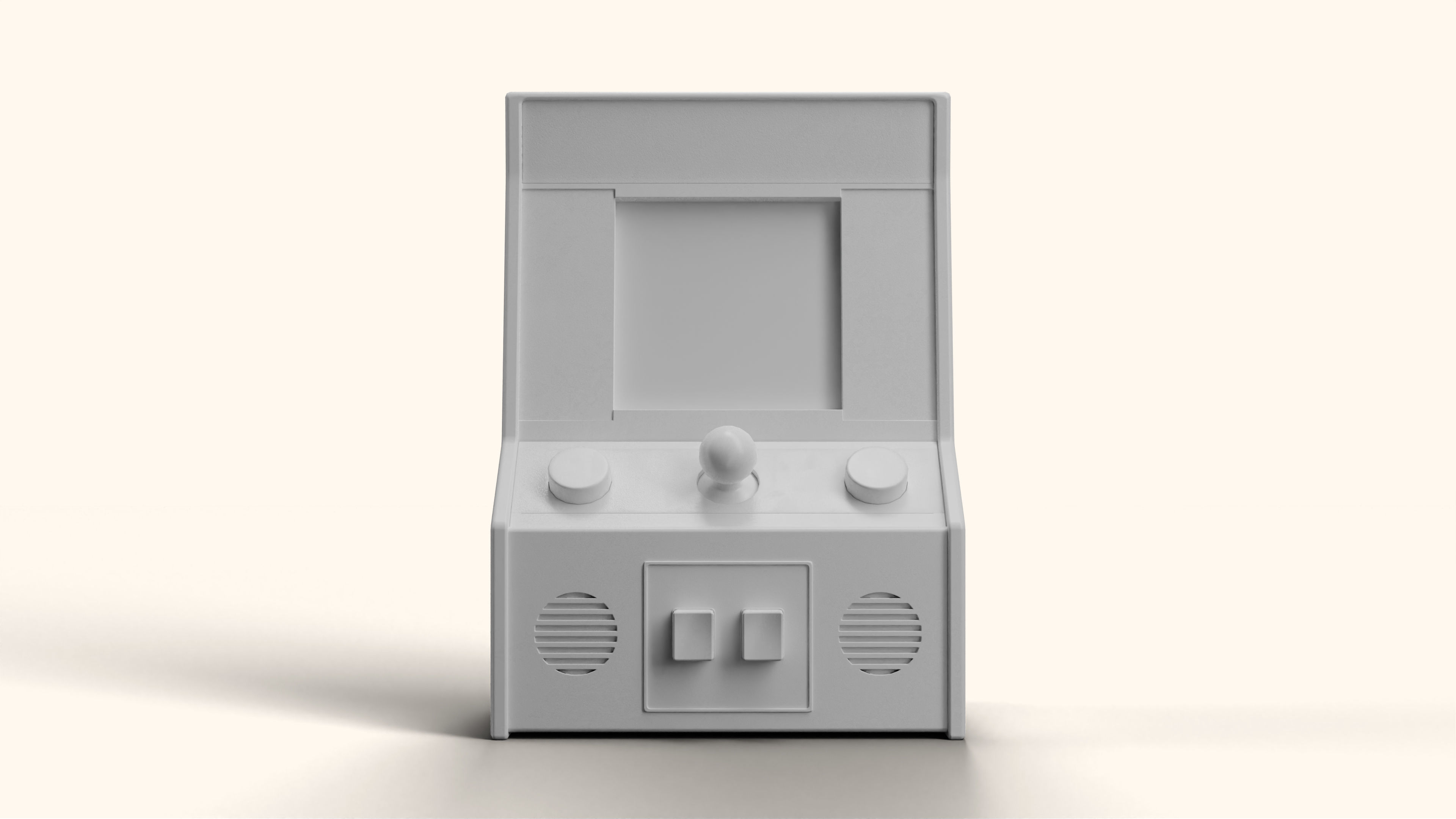 Ms Pacman Mini Arcade Machine Portable Device 3D Model Low-poly 3D model_30